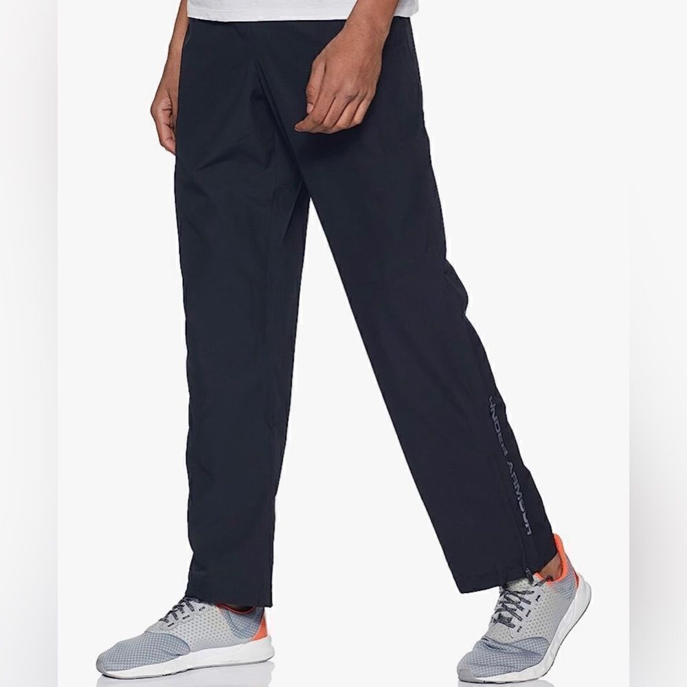 Under Armour Men's UA Vital Woven loose Warm Up Bottom zipper Pants black-S